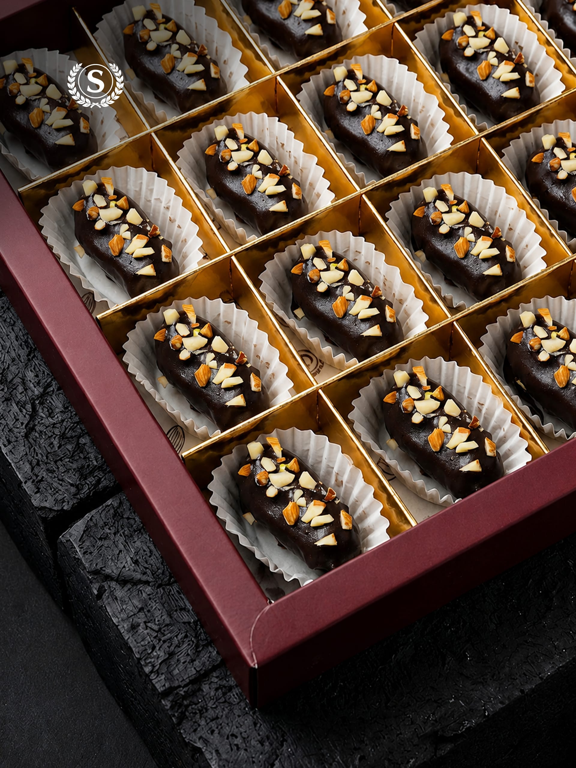 Premium Dark Chocolate Almond Dates view 2