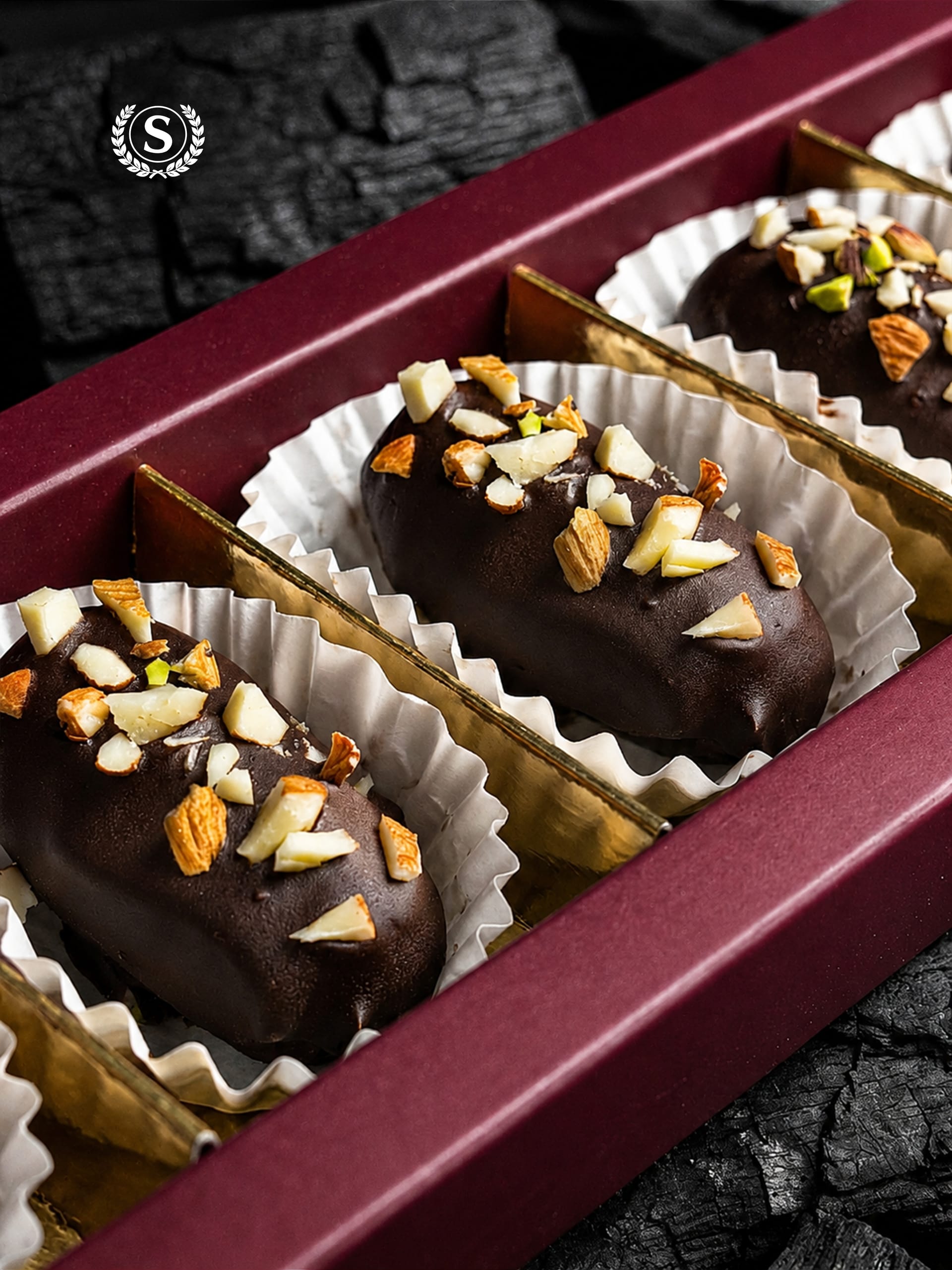 Premium Dark Chocolate Almond Dates view 2