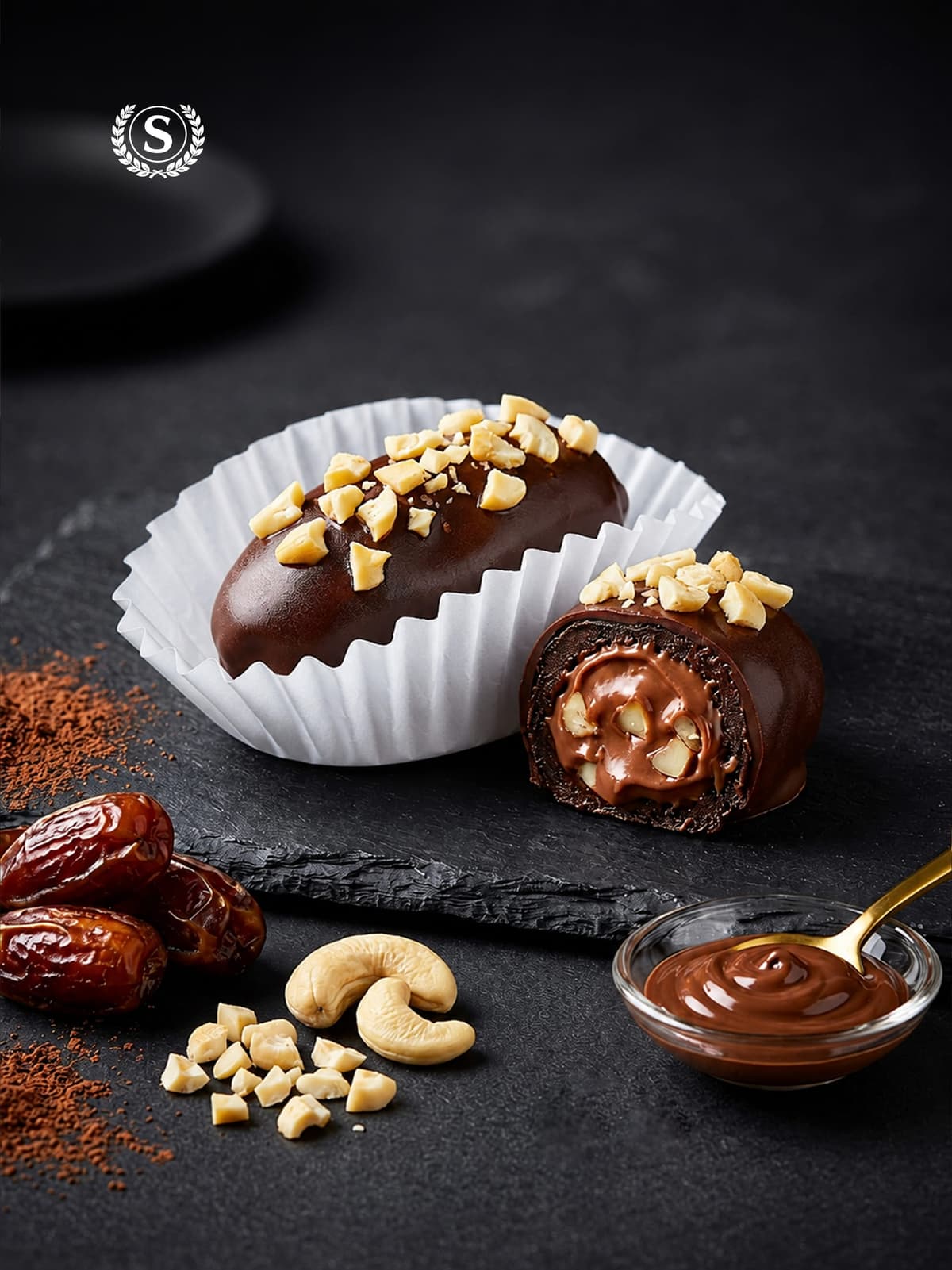 Premium Dark Chocolate Cashew Dates - view 1